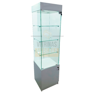 Exhibidor de vidrio, blanco Exhibidor de vidrio, blanco